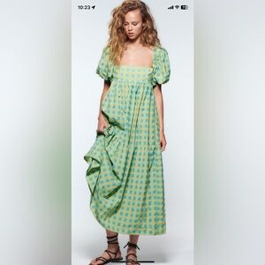 Zara plaid print dress